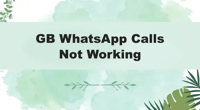 GB WhatsApp calls not working